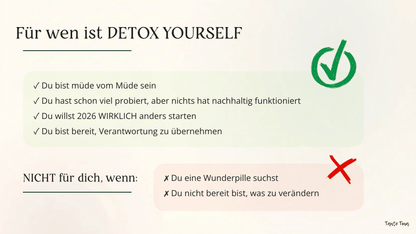 Detox Yourself - Detox your Life - 4 Wochen begleiteter Darm-Reset mit Tante Tina