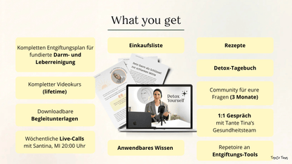 Detox Yourself - Detox your Life - 4 Wochen begleiteter Darm-Reset mit Tante Tina